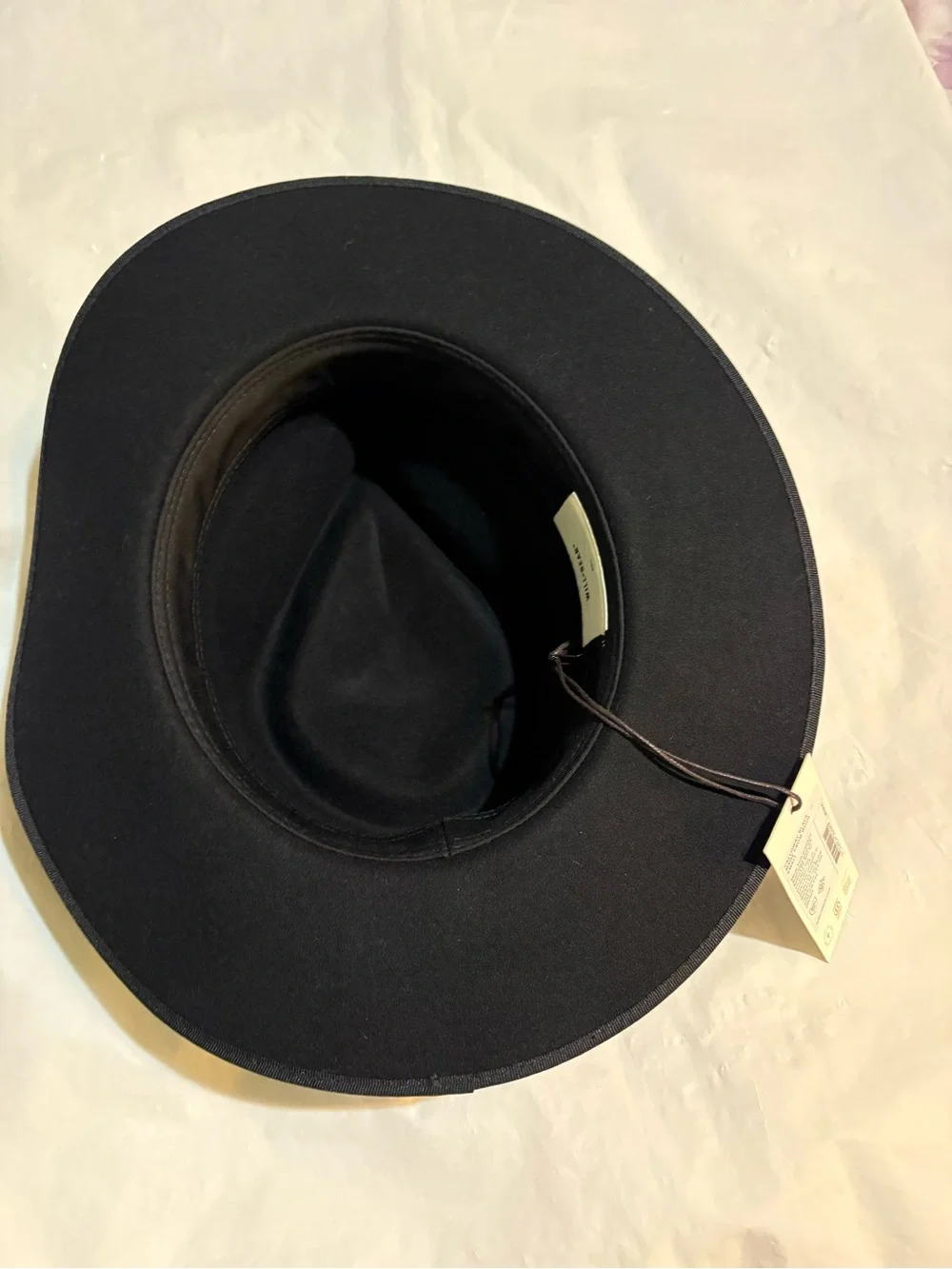 Will+Bear Calloway Black Wool Fedora Hat with Slim Band